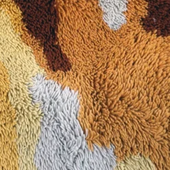 Tapis de salon italien en orange brûlé et beige des années 1960
