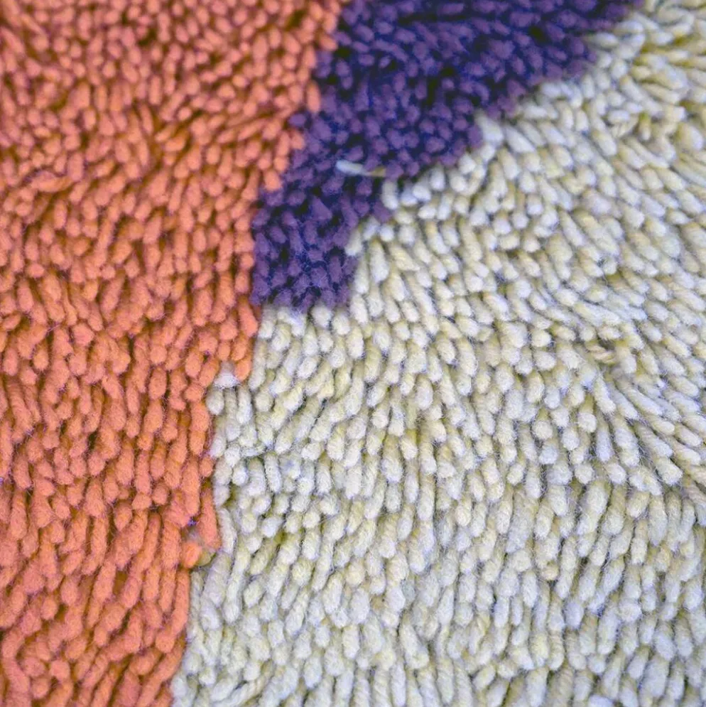 Tapis de salon italien en orange brûlé et beige des années 1960