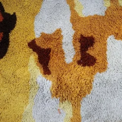 Tapis de salon italien en orange brûlé et beige des années 1960