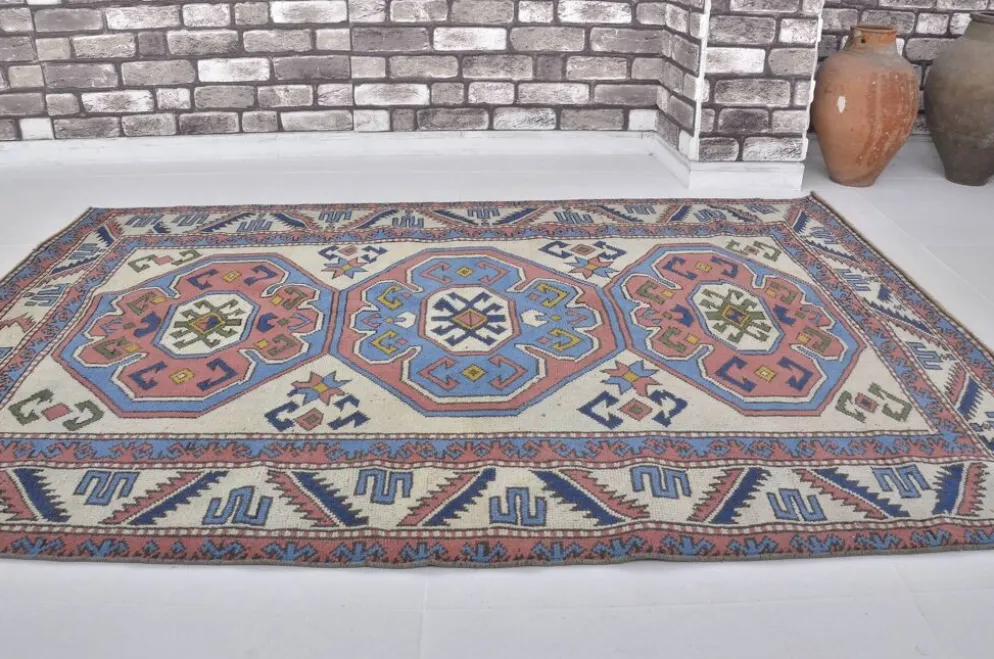 Tapis de sol en laine fait main Oushak sku2565