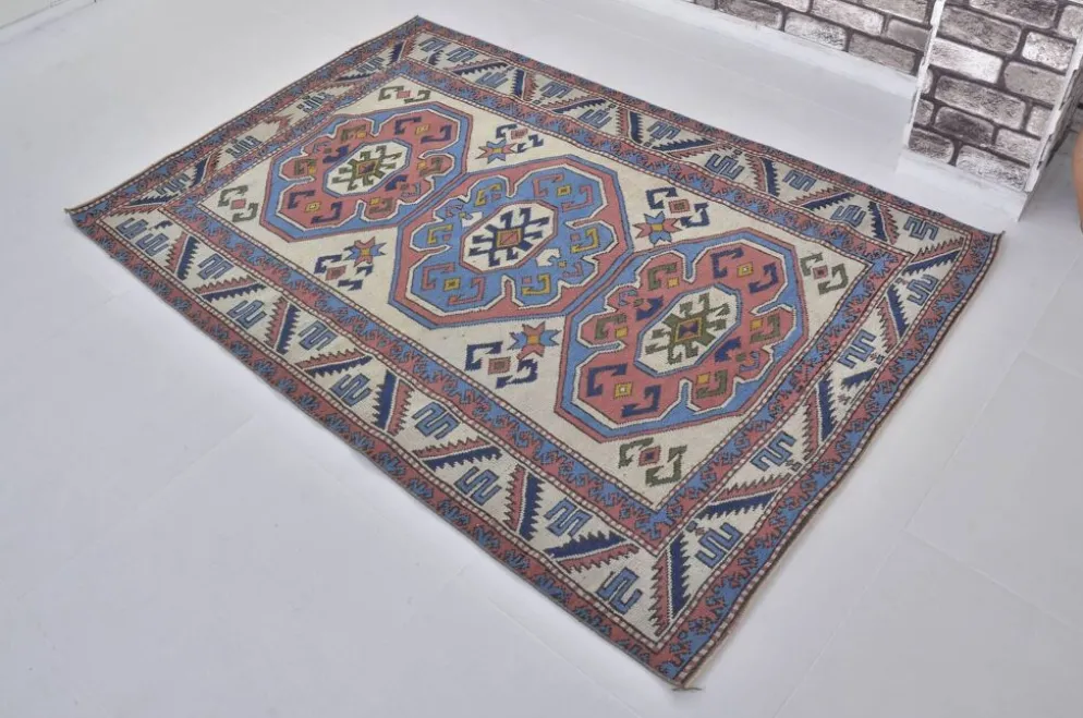 Tapis de sol en laine fait main Oushak sku2565