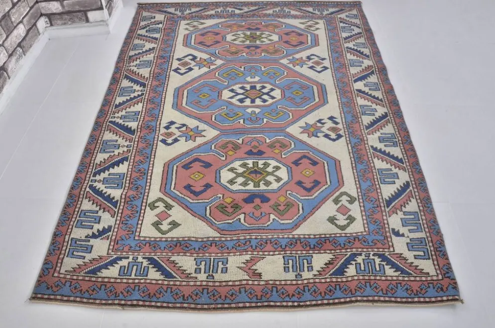 Tapis de sol en laine fait main Oushak sku2565