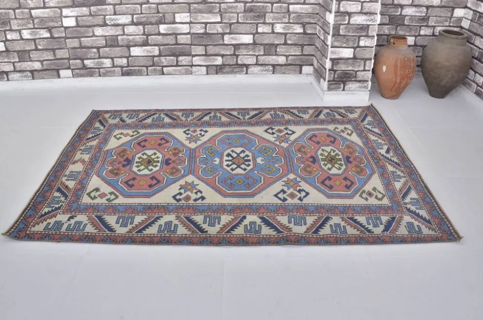 Tapis de sol en laine fait main Oushak sku2565