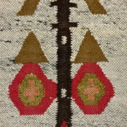 Tapis de table mural en kilim en laine Pologne années 1970