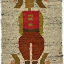 Tapis de table mural en kilim en laine Pologne années 1970