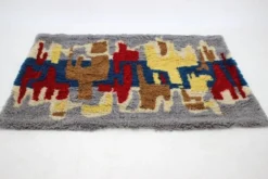 Tapis en laine de design mid-century dans le style Ege Rya, Danemark, 1970.