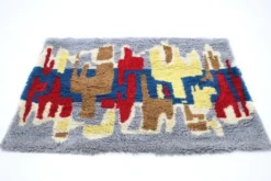 Tapis en laine de design mid-century dans le style Ege Rya, Danemark, 1970.