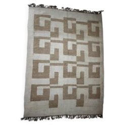 Tapis en laine de style mid-century modern, années 1980