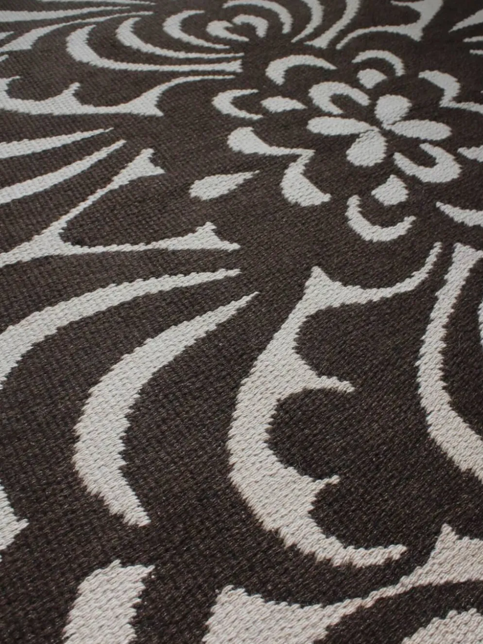 Tapis en laine double face graphique du milieu du siècle Berit Woelfer 160x240cm, signé