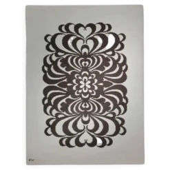Tapis en laine double face graphique du milieu du siècle Berit Woelfer 160x240cm, signé