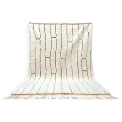 Tapis en laine naturel fait main artisanale traditionnelle taille 2.5/3.5 m