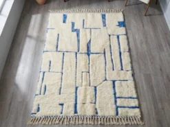 Tapis en laine naturelle tissé main traditionnelle taille 150/250 cm