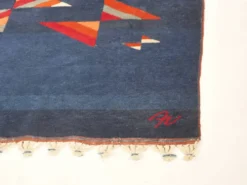 Tapis en laine noué à la main postmoderne du Népal, vintage des années 1980