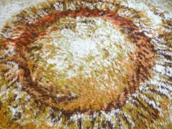 Tapis en laine OpArt moderniste abstrait d'Ege Rya, Danemark, années 1960.