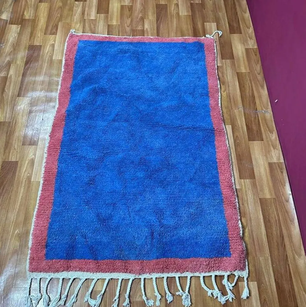 Tapis en laine pour decoration fait main marocaine