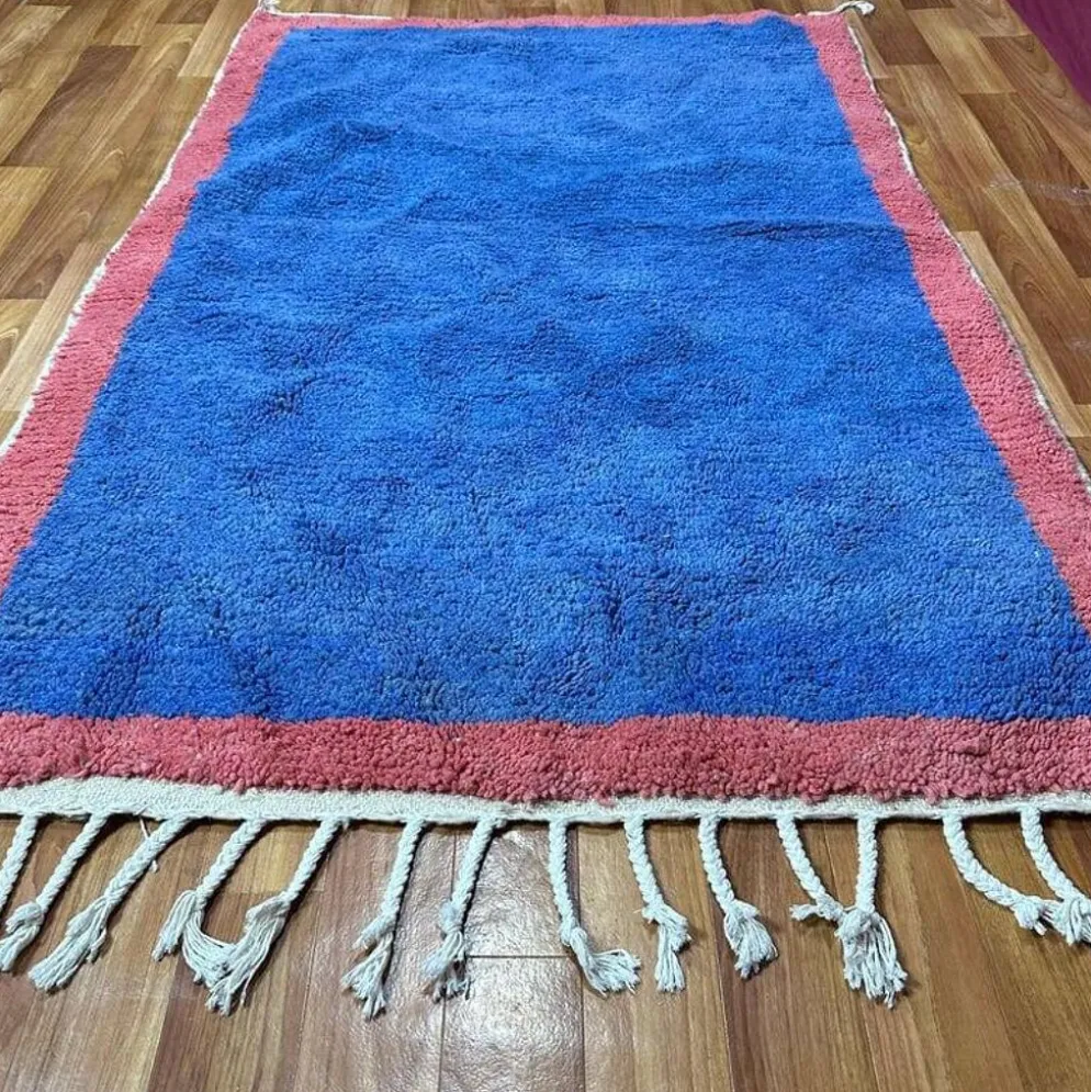 Tapis en laine pour decoration fait main marocaine
