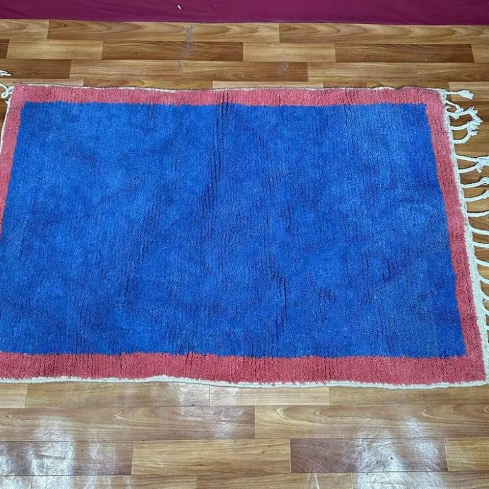 Tapis en laine pour decoration fait main marocaine