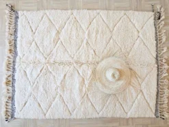 Tapis en laine pure fait main artisanale traditionnelle taille 1,5/2,5 m