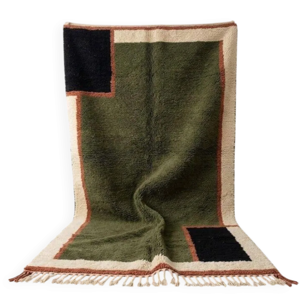 Tapis en laine pure fait main sur mesure avec magnifique designe 1,5/2,5 m