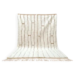 Tapis en laine pure fait main traditionnelle sur mesure 2/3 m