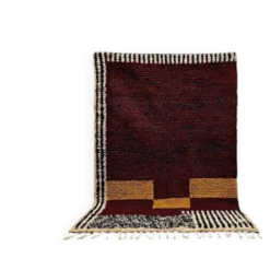 Tapis en laine pure fait main traditionnelle 2/3 m