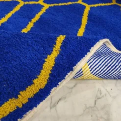 Tapis en laine pure fait main traditionnelle artisanale 2/3 m