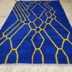 Tapis en laine pure fait main traditionnelle artisanale 2/3 m