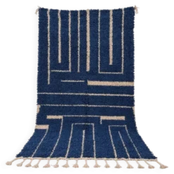 Tapis en laine pure sur mesure traditionnelle fait main 1,5/2,5 m