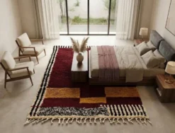 Tapis en laine pure sur mesure artisanale traditionnelle