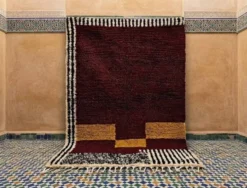 Tapis en laine pure sur mesure artisanale traditionnelle