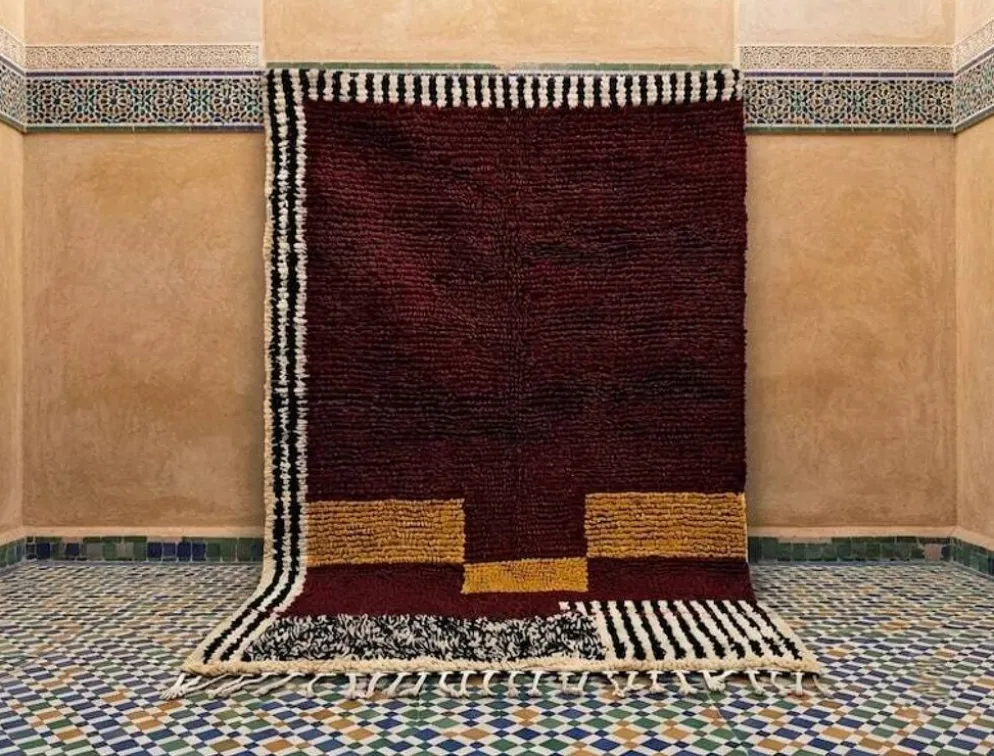 Tapis en laine pure sur mesure artisanale traditionnelle