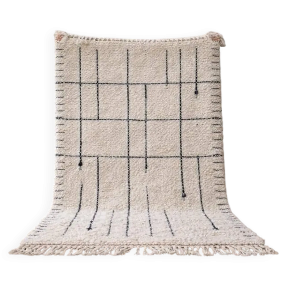 Tapis en laine pure tissè main traditionnelle artisanale taille 2/3 m