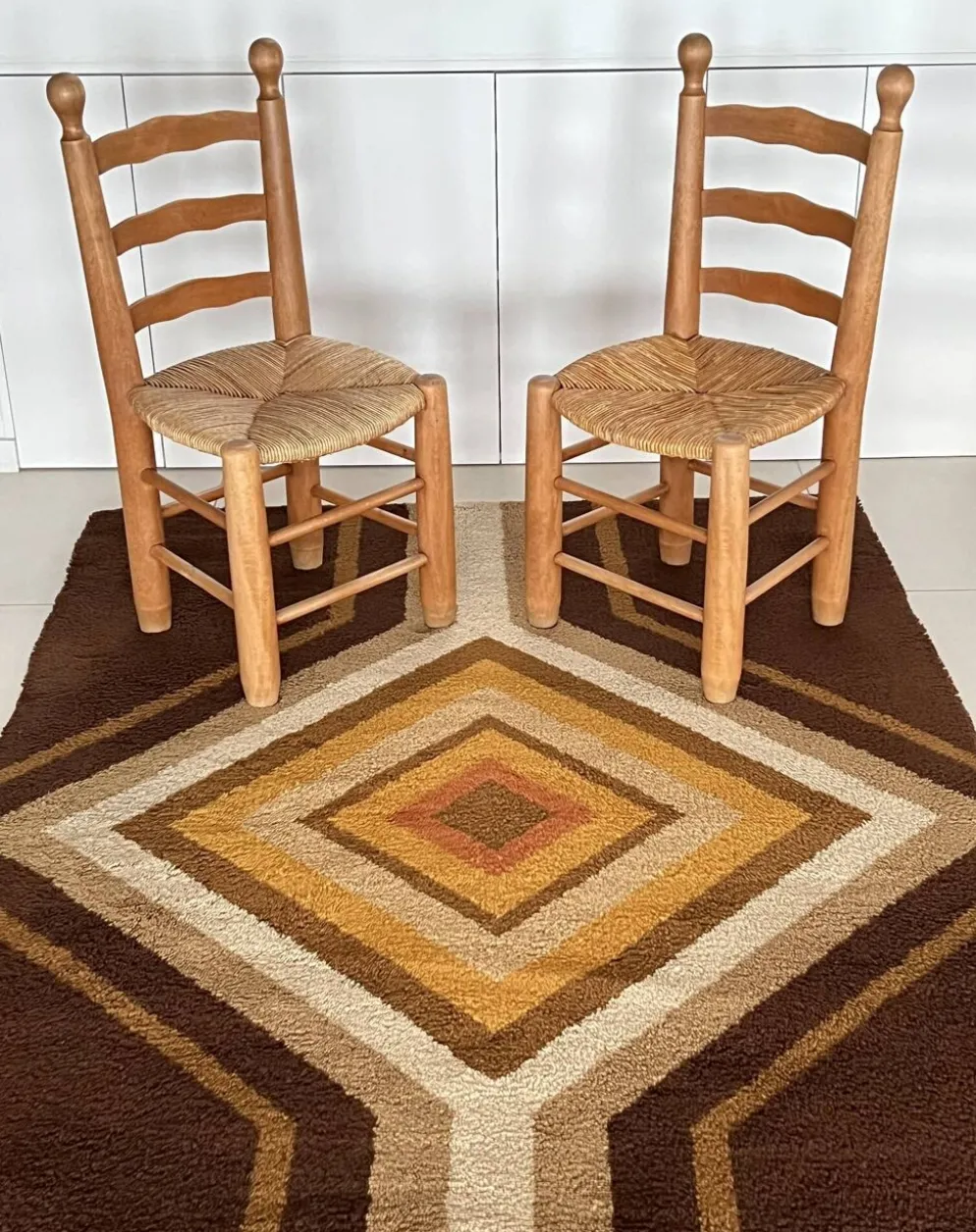 Tapis en laine série Grafik 100 par S. Doege, Allemagne 1970