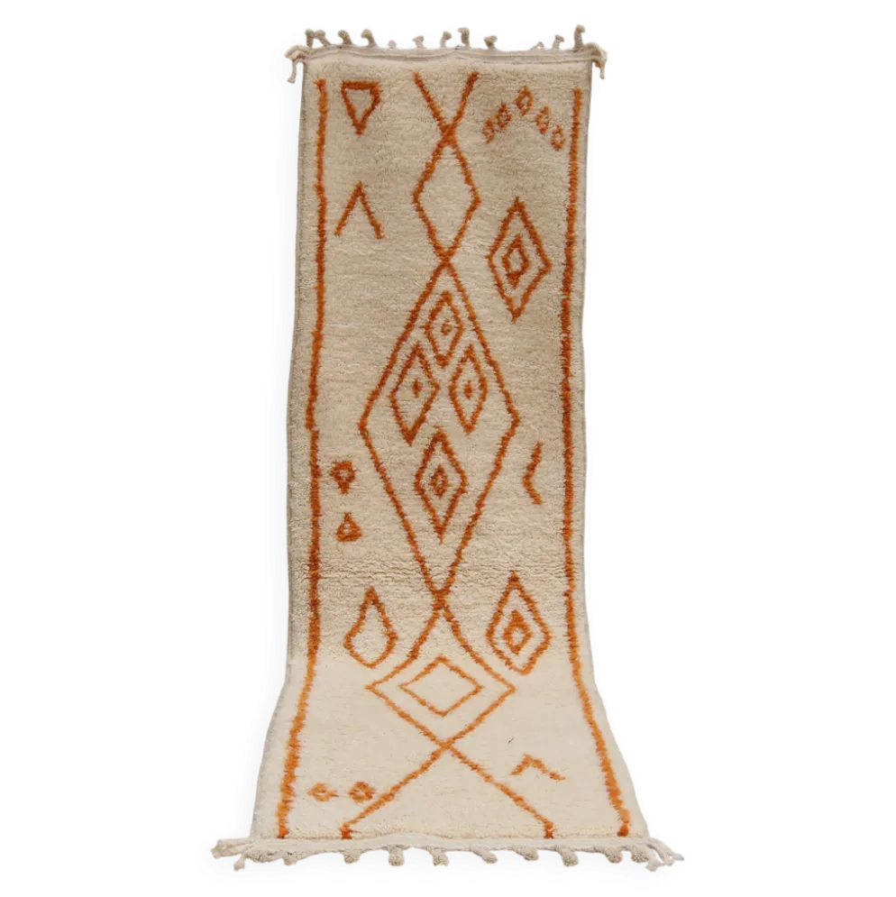 Tapis en laine tissé à la main coloré, 310 x 90 cm - R315