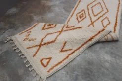 Tapis en laine tissé à la main coloré, 310 x 90 cm - R315