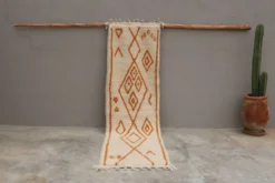 Tapis en laine tissé à la main coloré, 310 x 90 cm - R315