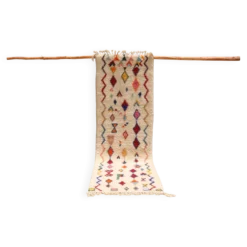 Tapis en laine tissé à la main coloré, 310 x 95 cm - R312