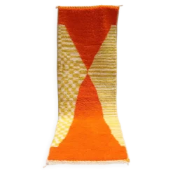 Tapis en laine tissé à la main coloré, 300 x 95 cm - R310