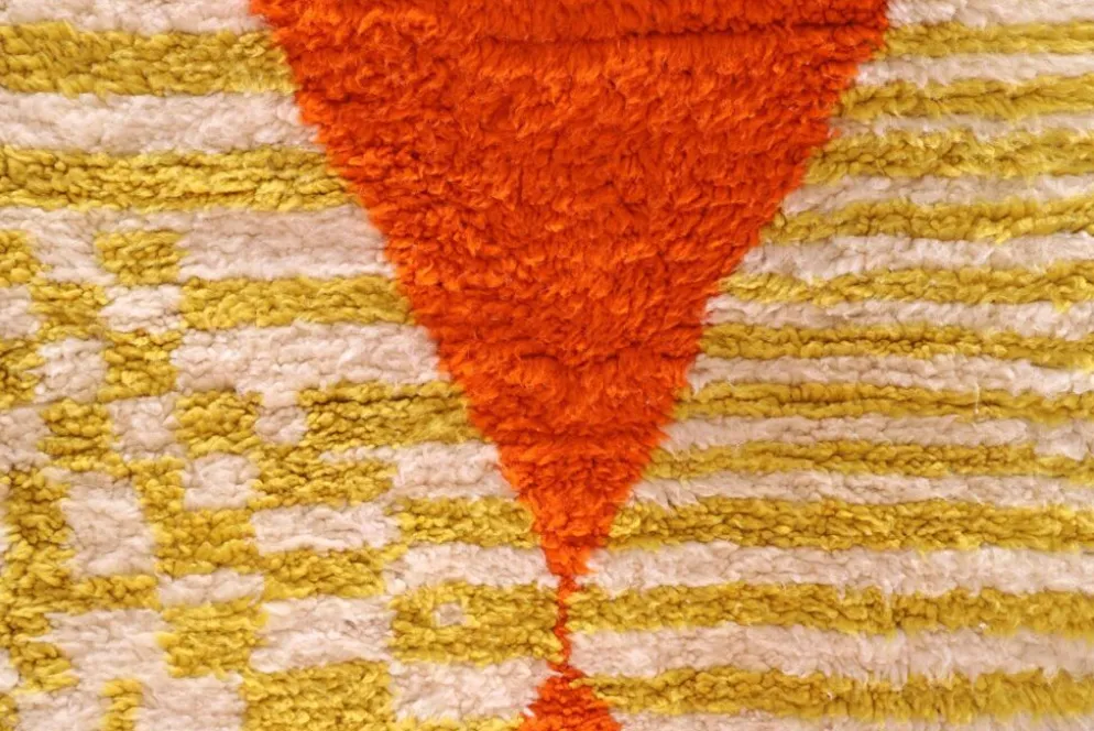 Tapis en laine tissé à la main coloré, 300 x 95 cm - R310