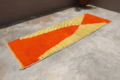 Tapis en laine tissé à la main coloré, 300 x 95 cm - R310