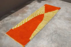 Tapis en laine tissé à la main coloré, 300 x 95 cm - R310