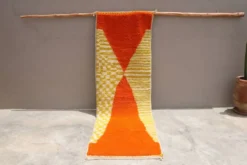 Tapis en laine tissé à la main coloré, 300 x 95 cm - R310