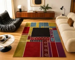 Tapis en laine tufté à la main