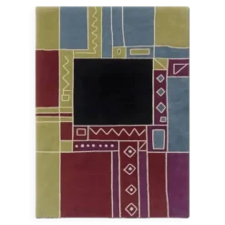 Tapis en laine tufté à la main