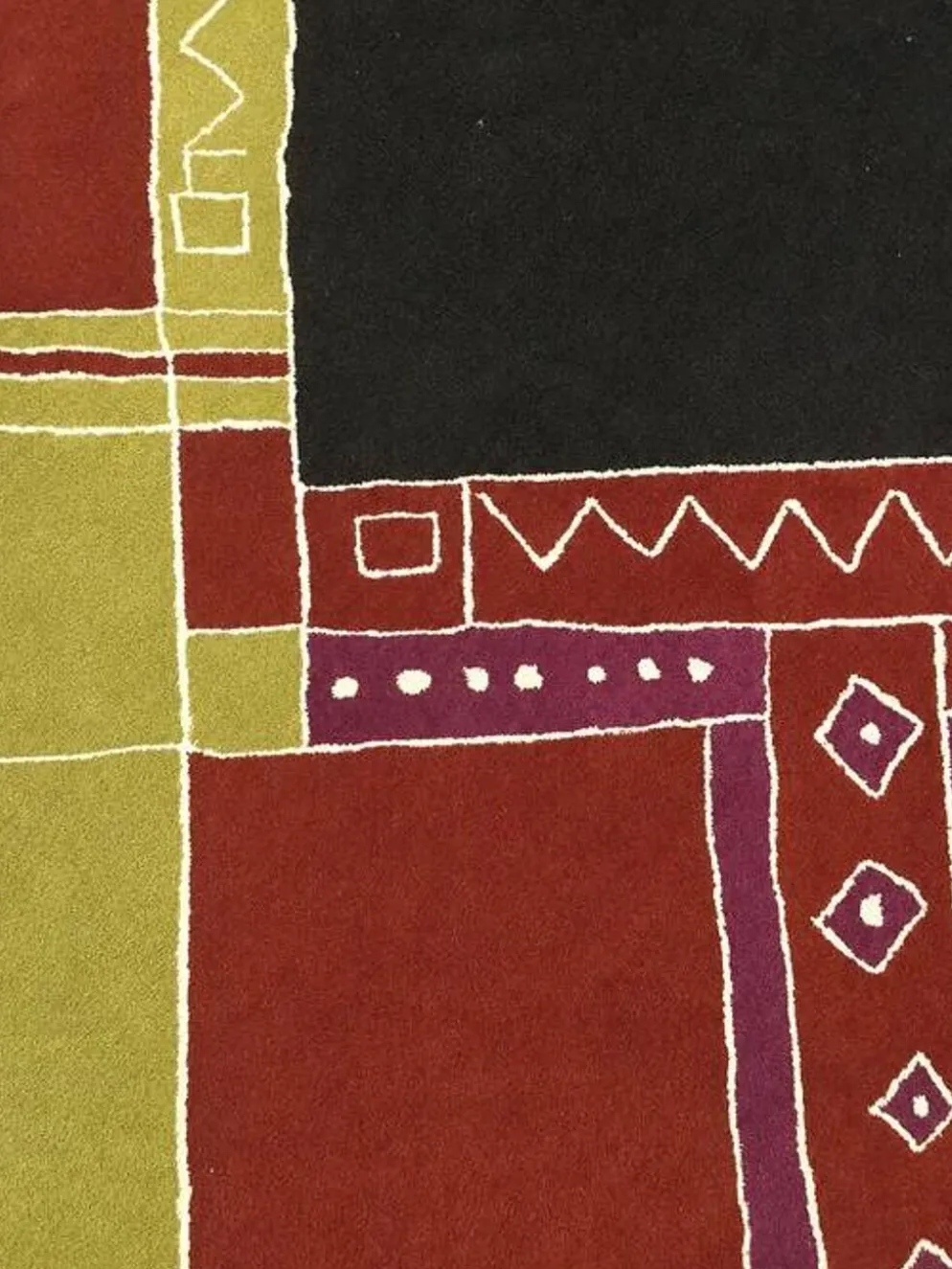 Tapis en laine tufté à la main "Krumi" de Tisca, France, années 1990.