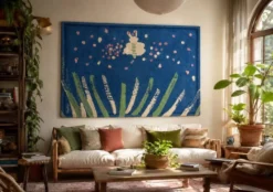 Tapis en laine tufté à la main