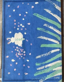 Tapis en laine tufté à la main
