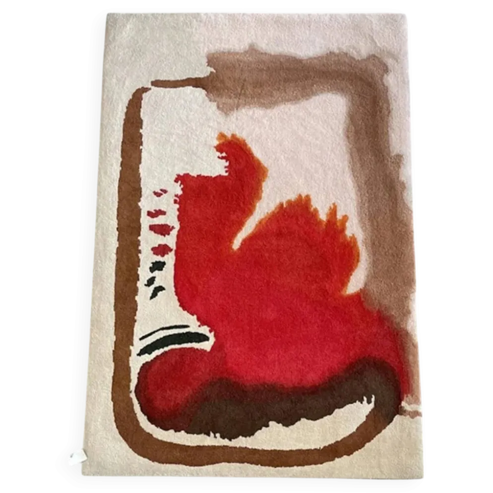 Tapis en laine tufté main Tisca Forster – France des années 1980