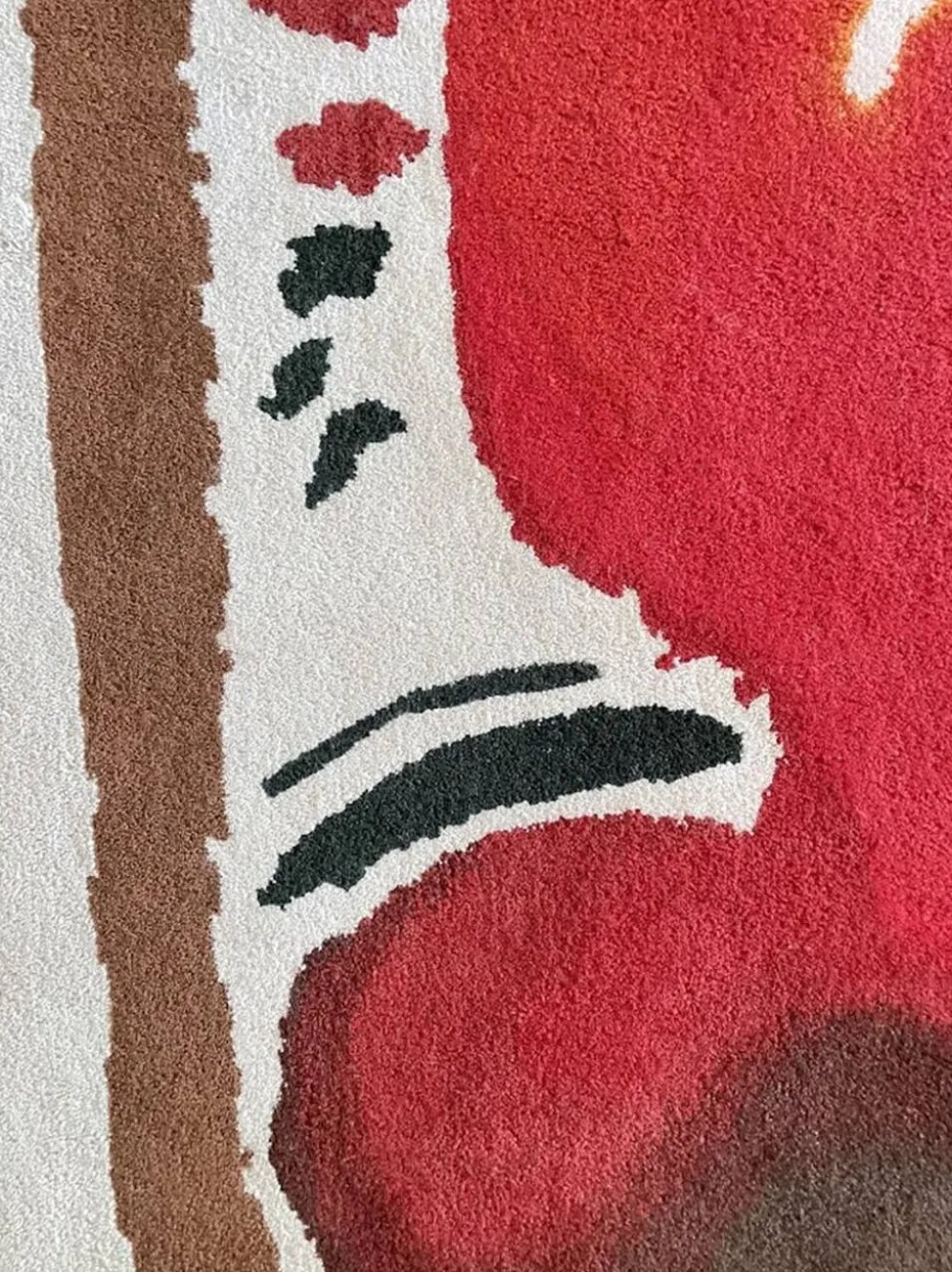 Tapis en laine tufté main Tisca Forster – France des années 1980