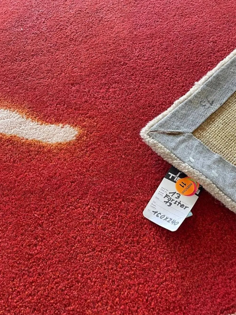 Tapis en laine tufté main Tisca Forster – France des années 1980